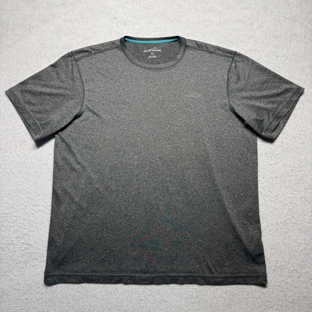Eddie Bauer T-Shirt Gray Short Sleeve Plain Tee Casual Athletic Men's Size XL